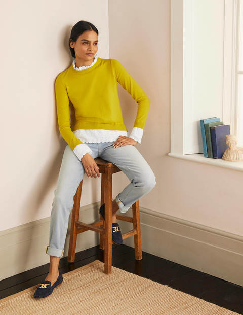 Lauderdale Frill Sweater - Chartreuse Lauderdale Frill Sweater - Chartreuse