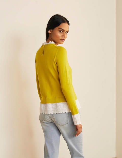Lauderdale Frill Sweater - Chartreuse Lauderdale Frill Sweater - Chartreuse