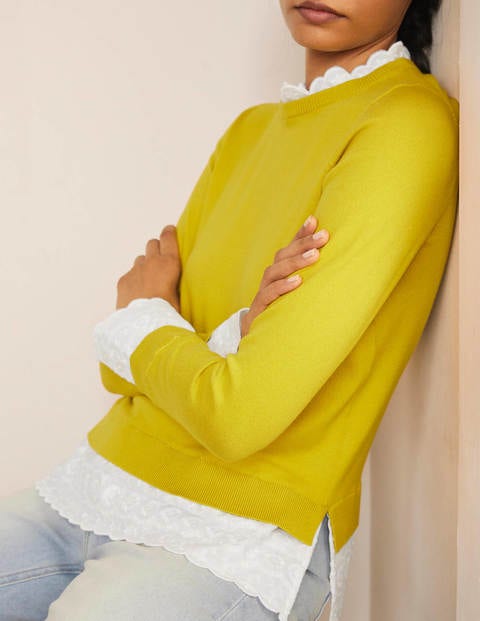 Lauderdale Frill Sweater - Chartreuse Lauderdale Frill Sweater - Chartreuse