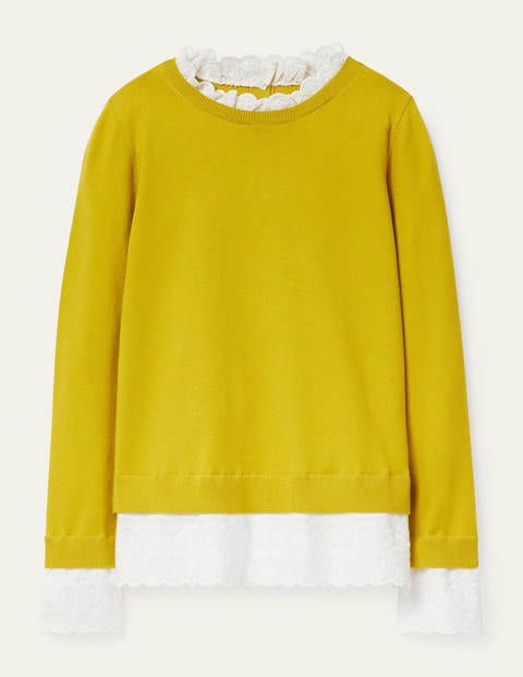 Lauderdale Frill Sweater - Chartreuse Lauderdale Frill Sweater - Chartreuse