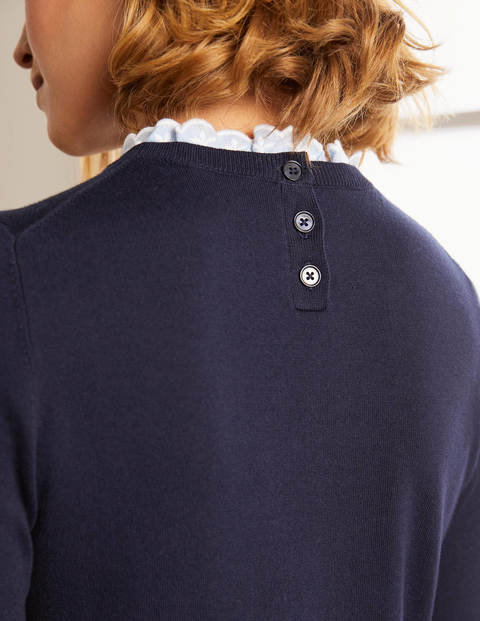 Lauderdale Frill Sweater - Navy Lauderdale Frill Sweater - Navy