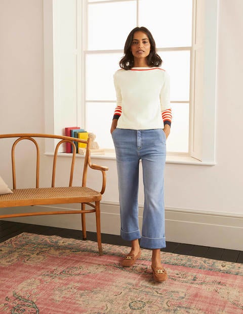 Dunmore Boat Neck Sweater - Ivory Dunmore Boat Neck Sweater - Ivory