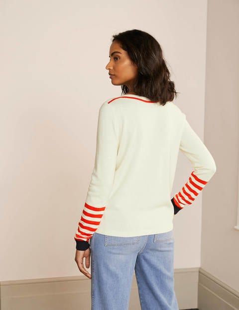 Dunmore Boat Neck Sweater - Ivory Dunmore Boat Neck Sweater - Ivory