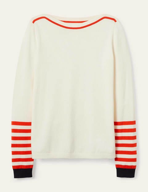 Dunmore Boat Neck Sweater - Ivory Dunmore Boat Neck Sweater - Ivory