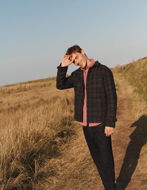 Elgin wool Jacket - Grey and Navy Check Elgin wool Jacket - Grey and Navy Check