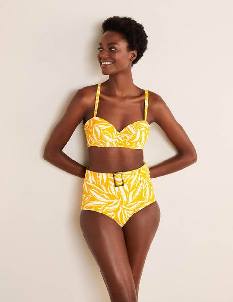 Kythira Cup-size Bikini Top - Chartreuse, Painted Foliage Kythira Cup-size Bikini Top - Chartreuse, Painted Foliage