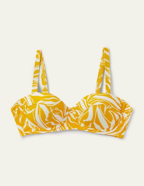 Kythira Cup-size Bikini Top - Chartreuse, Painted Foliage Kythira Cup-size Bikini Top - Chartreuse, Painted Foliage