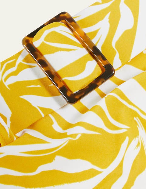Kythira Belted Bikini Bottoms - Chartreuse, Painted Foliage Kythira Belted Bikini Bottoms - Chartreuse, Painted Foliage