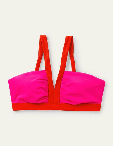 Corsica Bikini Top - Neon Pink Colourblock Corsica Bikini Top - Neon Pink Colourblock