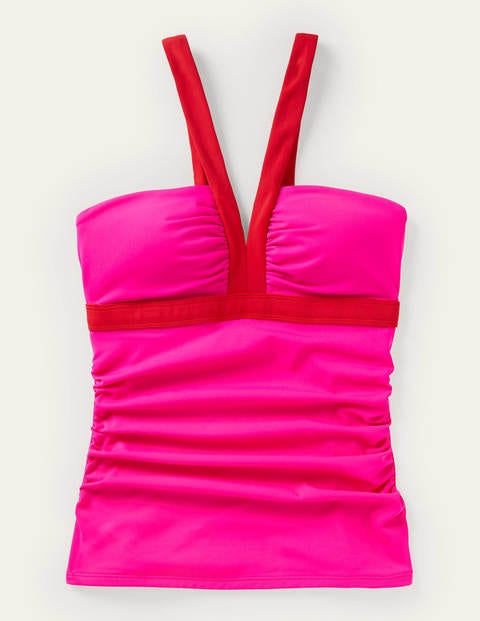 Corsica Tankini Top - Neon Pink Colourblock Corsica Tankini Top - Neon Pink Colourblock
