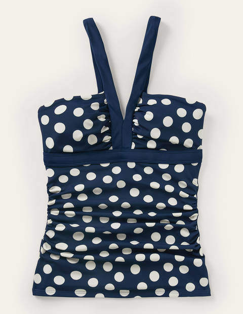 Corsica Tankini Top - French Navy, Scattered Dot Corsica Tankini Top - French Navy, Scattered Dot