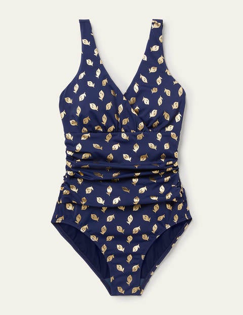 Talamanca Swimsuit - French Navy, Citrus Fruit Talamanca Swimsuit - French Navy, Citrus Fruit