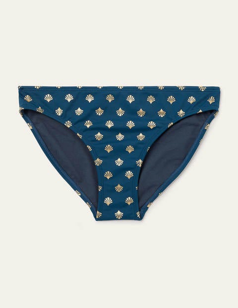 Amalfi Bikini Bottoms - Rich Teal and Gold, Coral Tile Amalfi Bikini Bottoms - Rich Teal and Gold, Coral Tile