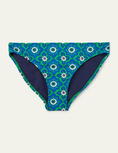 Amalfi Bikinihose - Baumgrün, Mosaikmuster Amalfi Bikinihose - Baumgrün, Mosaikmuster