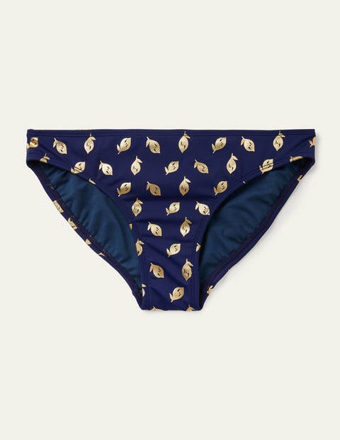 Amalfi Bikini Bottoms - French Navy, Citrus Fruit Amalfi Bikini Bottoms - French Navy, Citrus Fruit