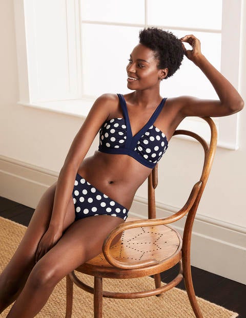 Amalfi Bikini Bottoms - French Navy, Scattered Dot Amalfi Bikini Bottoms - French Navy, Scattered Dot