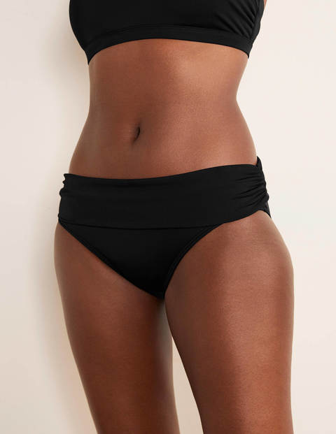 Amalfi Fold Over Bottoms - Black Amalfi Fold Over Bottoms - Black