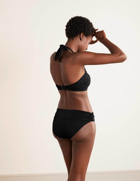 Amalfi Fold Over Bottoms - Black Amalfi Fold Over Bottoms - Black