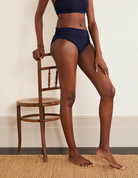 Amalfi Fold Over Bottoms - French Navy Amalfi Fold Over Bottoms - French Navy