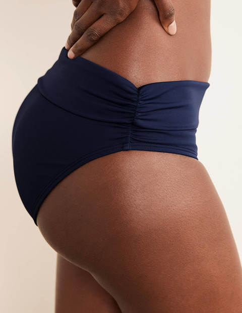 Amalfi Fold Over Bottoms - French Navy Amalfi Fold Over Bottoms - French Navy