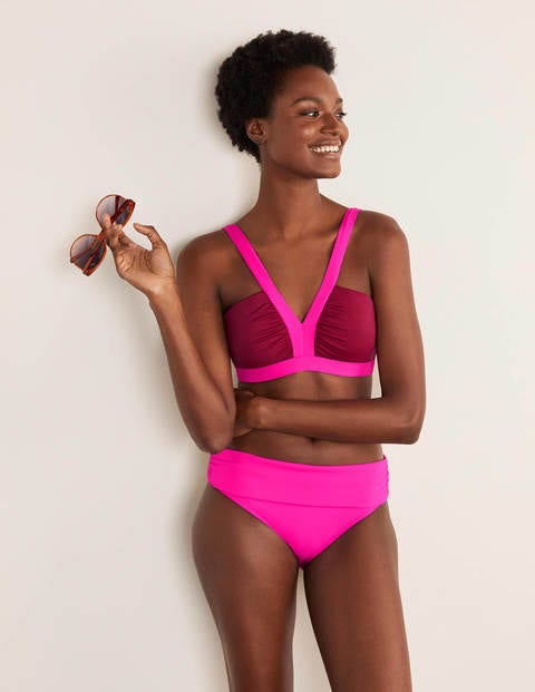 Amalfi Fold Over Bottoms - Neon Pink Amalfi Fold Over Bottoms - Neon Pink