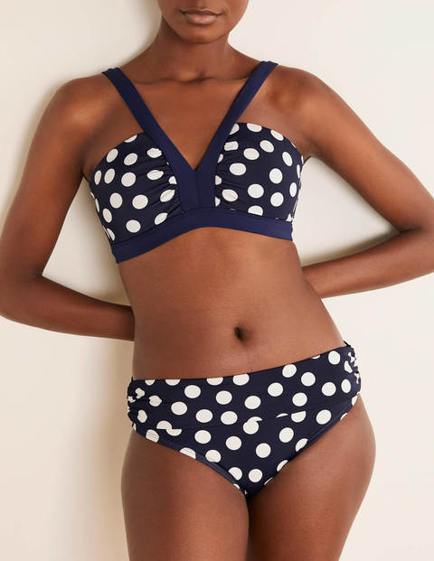 Amalfi Bikinihose zum Umschlagen - Französisch Blau, Verstreute Tupfen Amalfi Bikinihose zum Umschlagen - Französisch Blau, Verstreute Tupfen