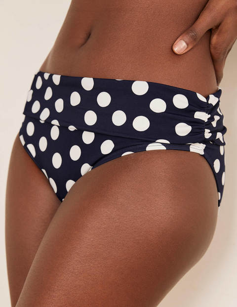 Amalfi Bikinihose zum Umschlagen - Französisch Blau, Verstreute Tupfen Amalfi Bikinihose zum Umschlagen - Französisch Blau, Verstreute Tupfen