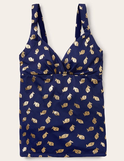 Talamanca Tankini - French Navy, Citrus Fruit Talamanca Tankini - French Navy, Citrus Fruit