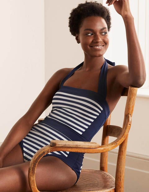 Santorini Swimsuit - French Navy/Ivory Stripe Santorini Swimsuit - French Navy/Ivory Stripe