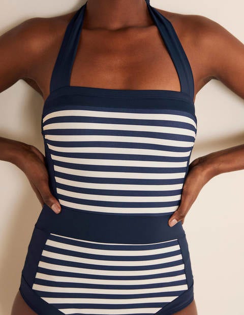 Santorini Swimsuit - French Navy/Ivory Stripe Santorini Swimsuit - French Navy/Ivory Stripe