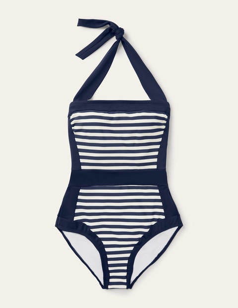 Santorini Swimsuit - French Navy/Ivory Stripe Santorini Swimsuit - French Navy/Ivory Stripe