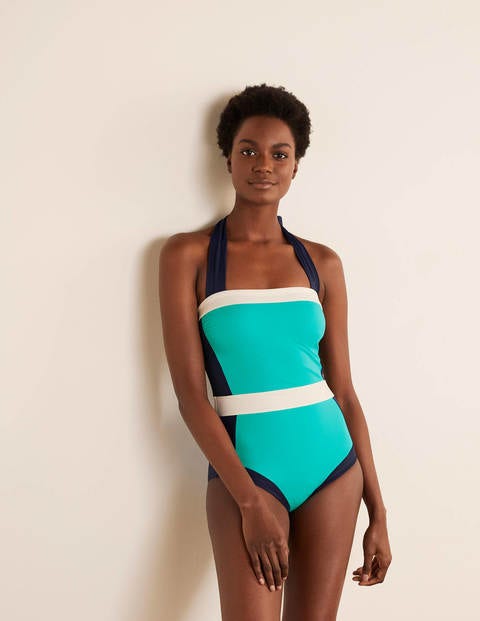 Santorini Swimsuit - Turquoise Colourblock Santorini Swimsuit - Turquoise Colourblock