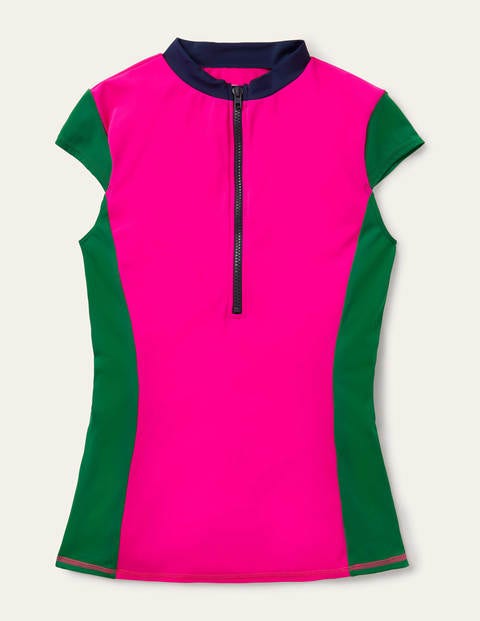Tilos Short Sleeve Rash Vest - Verde Colourblock Tilos Short Sleeve Rash Vest - Verde Colourblock