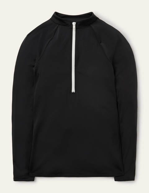 Badeshirt mit Reißverschluss - Schwarz Badeshirt mit Reißverschluss - Schwarz
