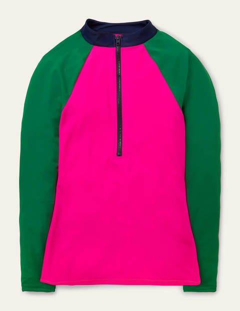 Zip Up Rash Guard - Verde Colourblock Zip Up Rash Guard - Verde Colourblock