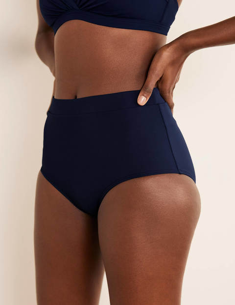 High Waisted Bikini Bottoms - French Navy High Waisted Bikini Bottoms - French Navy