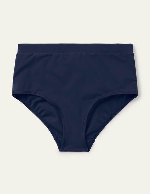 High Waisted Bikini Bottoms - French Navy High Waisted Bikini Bottoms - French Navy