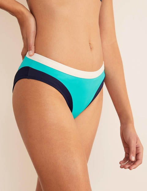 Santorini Bikini Bottoms - Turquoise Colourblock Santorini Bikini Bottoms - Turquoise Colourblock