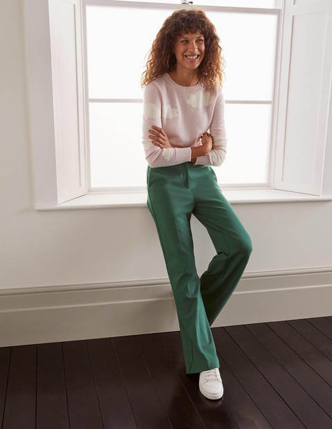 Hampshire Ponte Wideleg Pants - Palm Leaf Hampshire Ponte Wideleg Pants - Palm Leaf