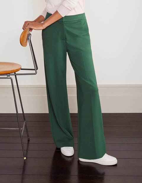 Hampshire Ponte Wideleg Pants - Palm Leaf Hampshire Ponte Wideleg Pants - Palm Leaf