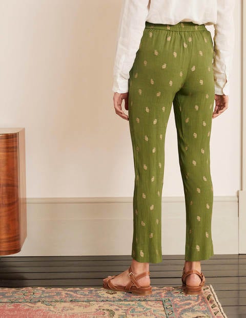 Bembridge Pants - Pea, Citrus Fruit Foil Bembridge Pants - Pea, Citrus Fruit Foil