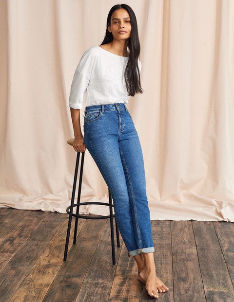 Röhrenjeans - Mittleres Vintageblau Röhrenjeans - Mittleres Vintageblau