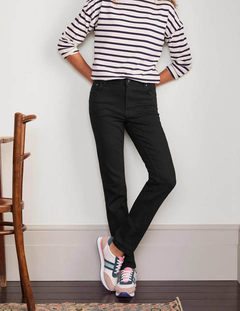 Slim Straight Jeans - Black | Boden US