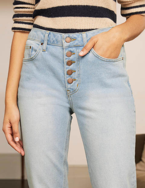 Girlfriend Jeans - Pale Blue Wash Girlfriend Jeans - Pale Blue Wash