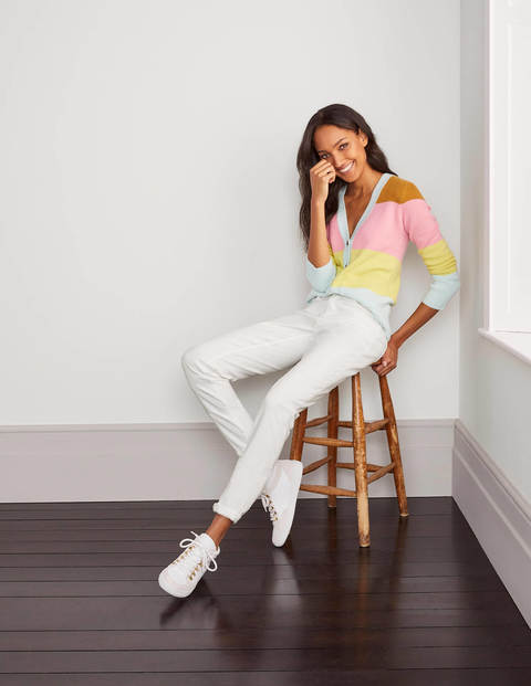 Girlfriend Jeans - Ecru Girlfriend Jeans - Ecru