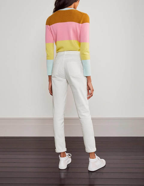 Girlfriend Jeans - Ecru Girlfriend Jeans - Ecru