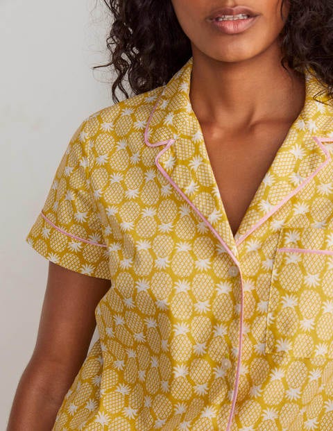 Phoebe PJ Shirt - Chartreuse, Pineapple Geo Phoebe PJ Shirt - Chartreuse, Pineapple Geo