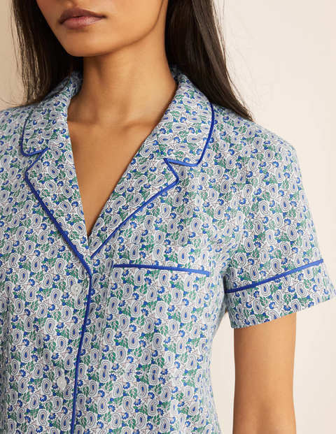 Phoebe PJ Shirt - Ivory, Pretty Paisely Phoebe PJ Shirt - Ivory, Pretty Paisely