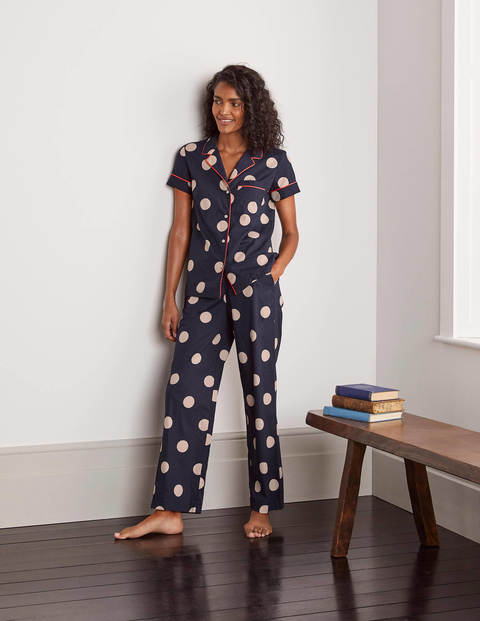 Phoebe PJ Shirt - French Navy, Regular Dot Phoebe PJ Shirt - French Navy, Regular Dot