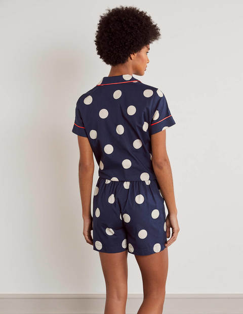 Phoebe PJ Shorts - French Navy, Regular Dot Phoebe PJ Shorts - French Navy, Regular Dot